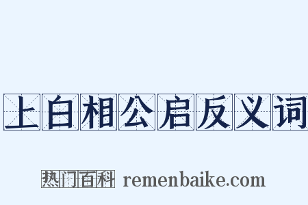 上白相公启反义词是什么意思的图片